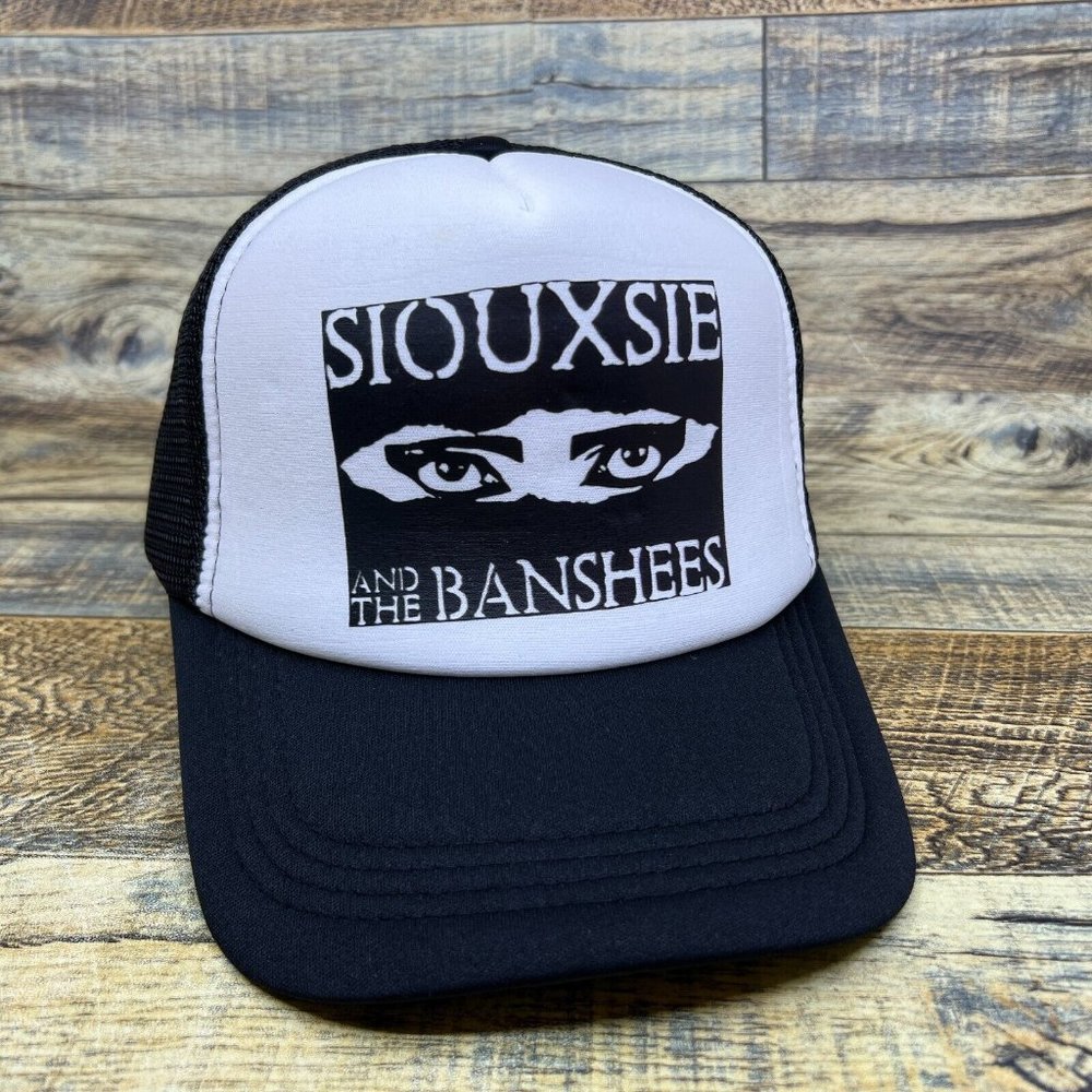 Siouxsie and the Banshees Mens Trucker Hat Black New Wave Gothic Rock Ball Cap